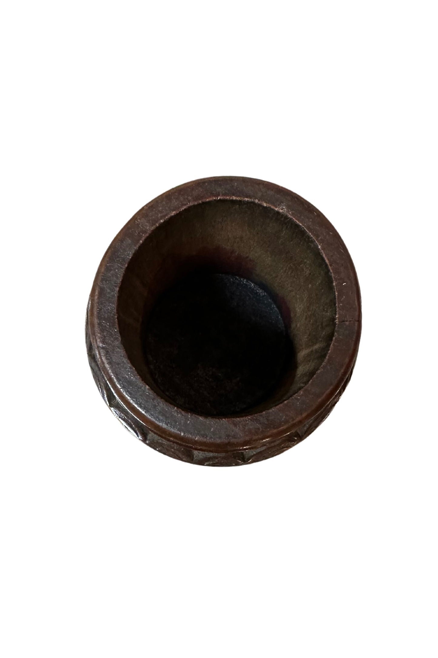 Carved Wood Pen Cup Holder