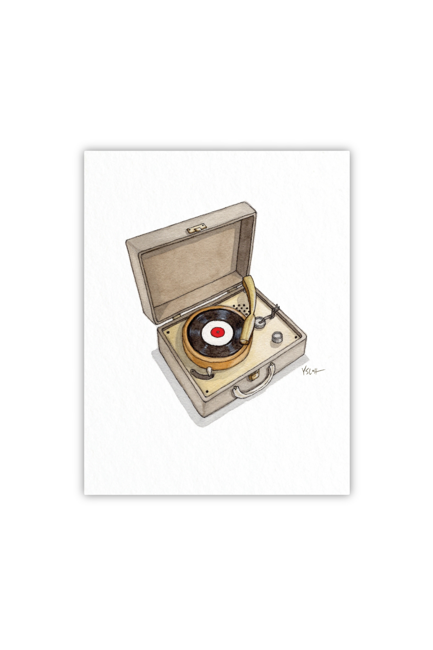 Record Player Retro Art Print