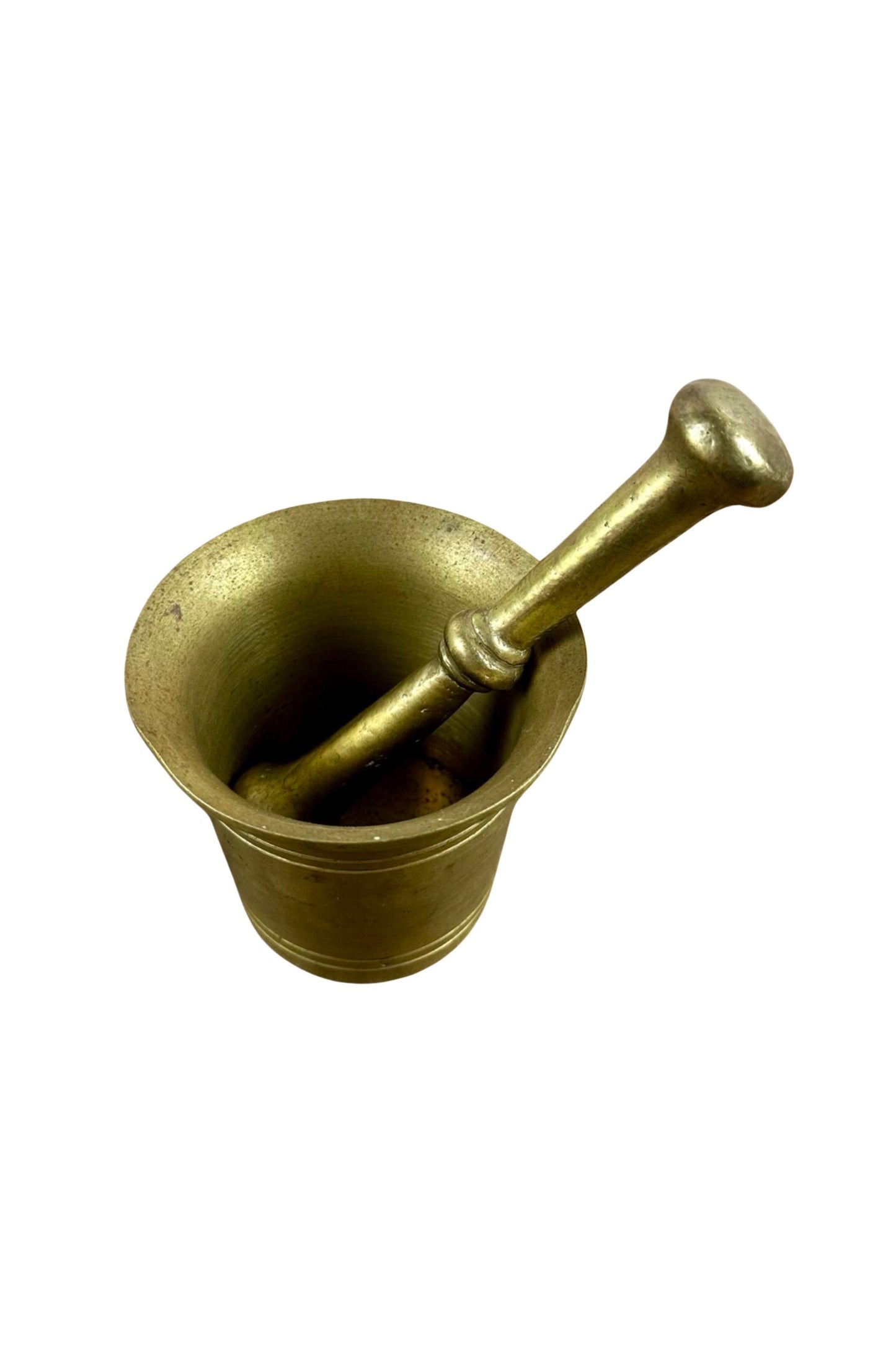 Small Vintage Brass Mortar and Pestle
