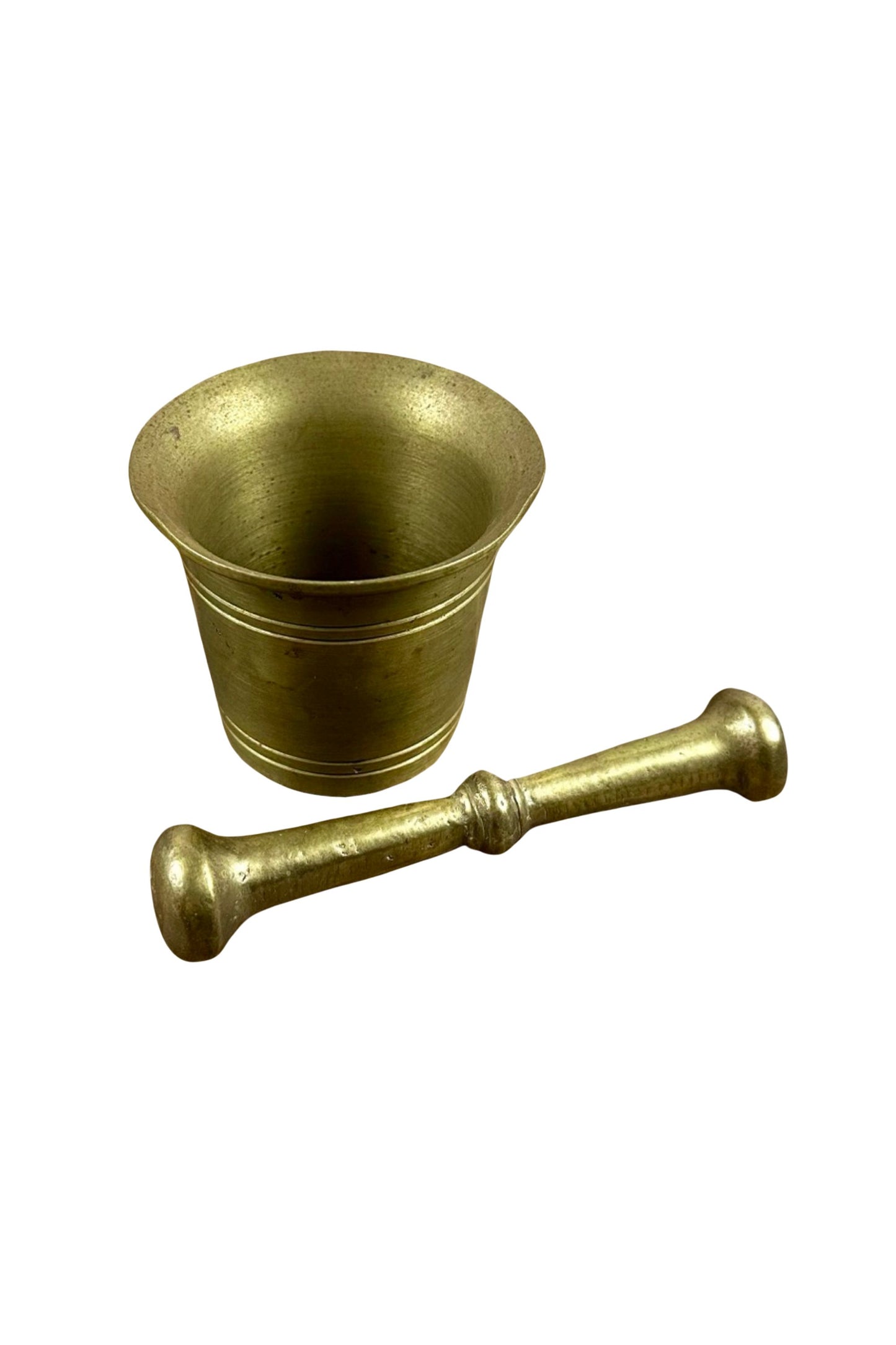 Small Vintage Brass Mortar and Pestle