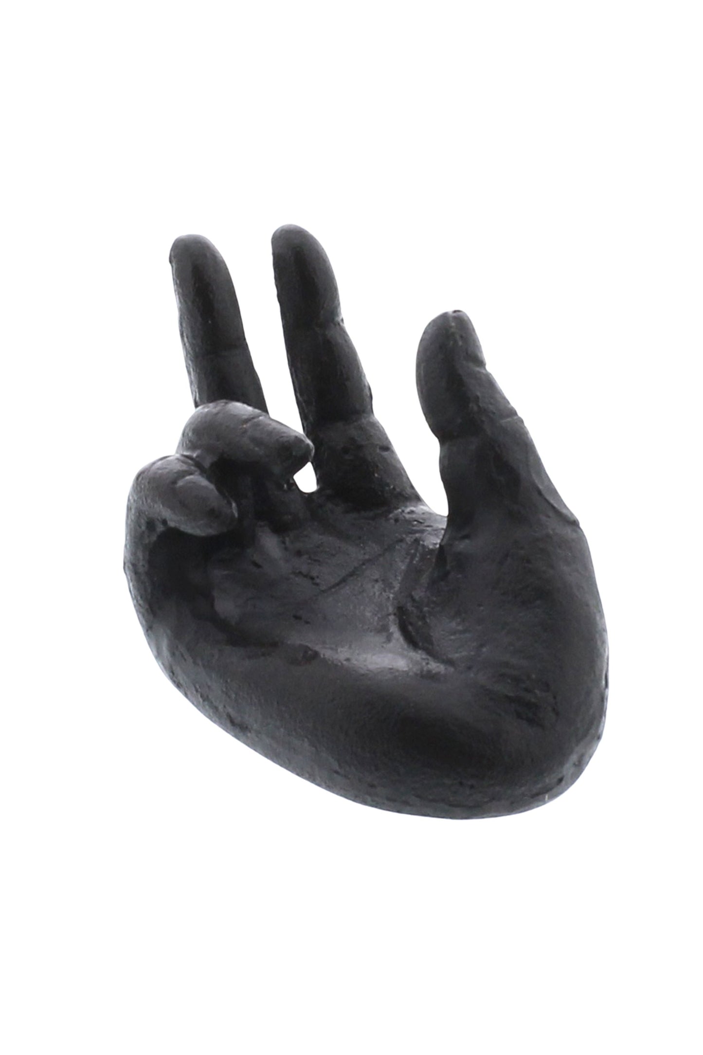 Cast Iron Hand Card Holder - Antique Black