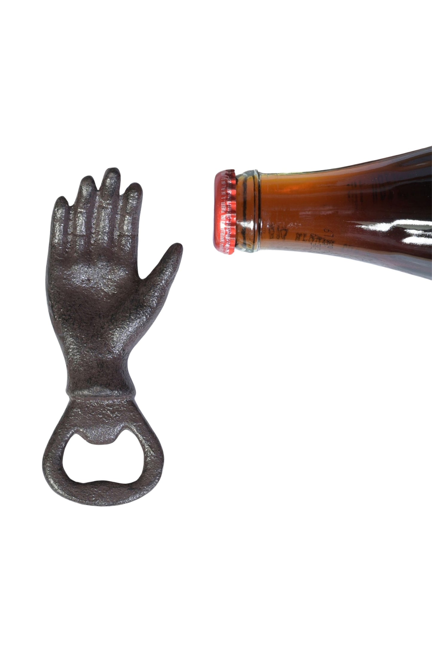 Cast Iron Brown Hand Bottle Opener