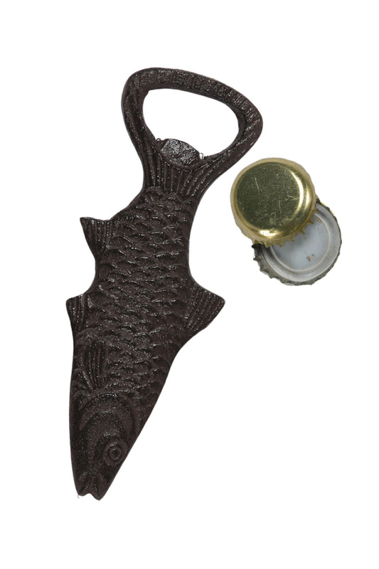 Cast Iron Brown Slim Fish Bottle Opener