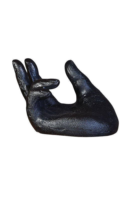 Cast Iron Hand Card Holder - Antique Black